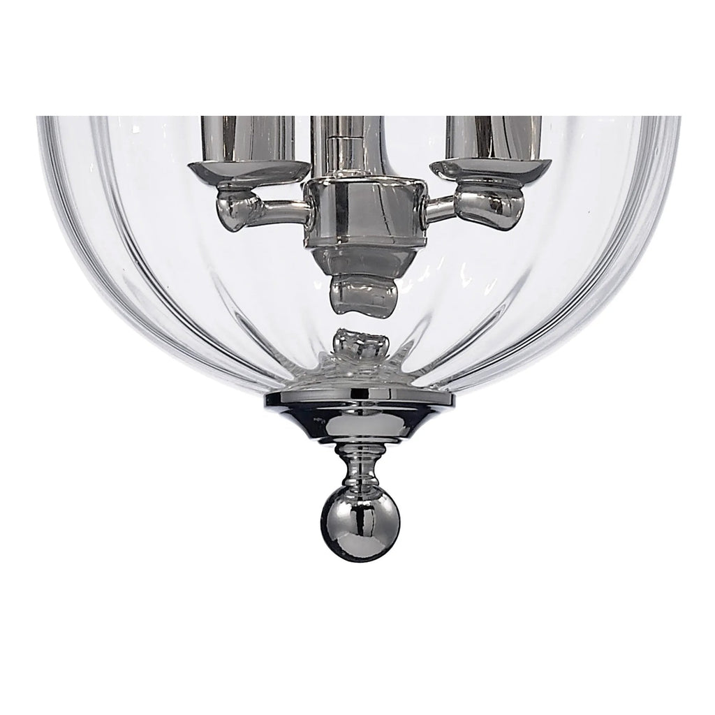 IL31072 Aubrey 3 Light Polished Chrome Ceiling Pendant