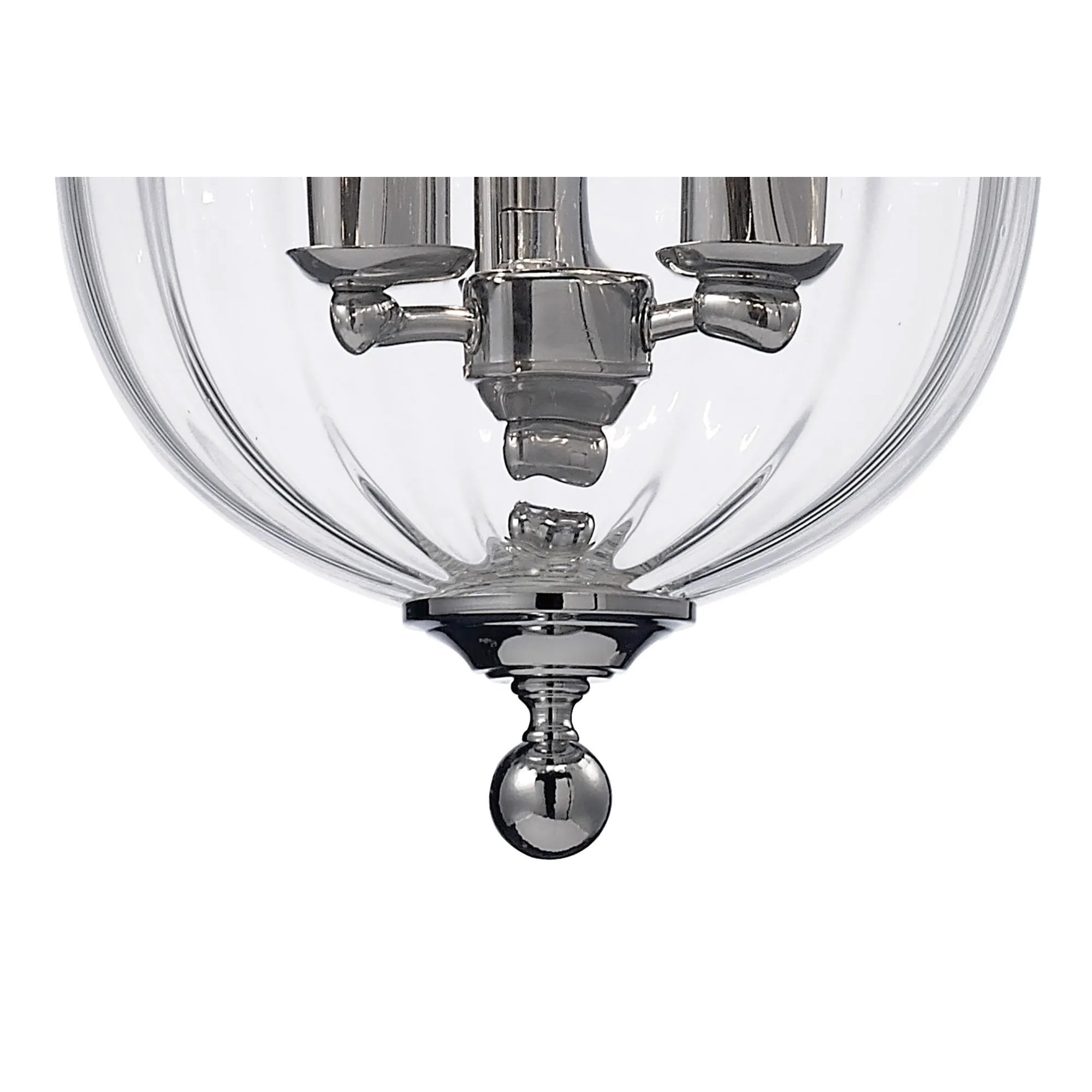 IL31072 Aubrey 3 Light Polished Chrome Ceiling Pendant