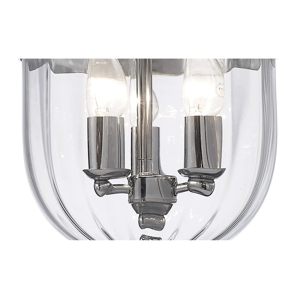 IL31072 Aubrey 3 Light Polished Chrome Ceiling Pendant