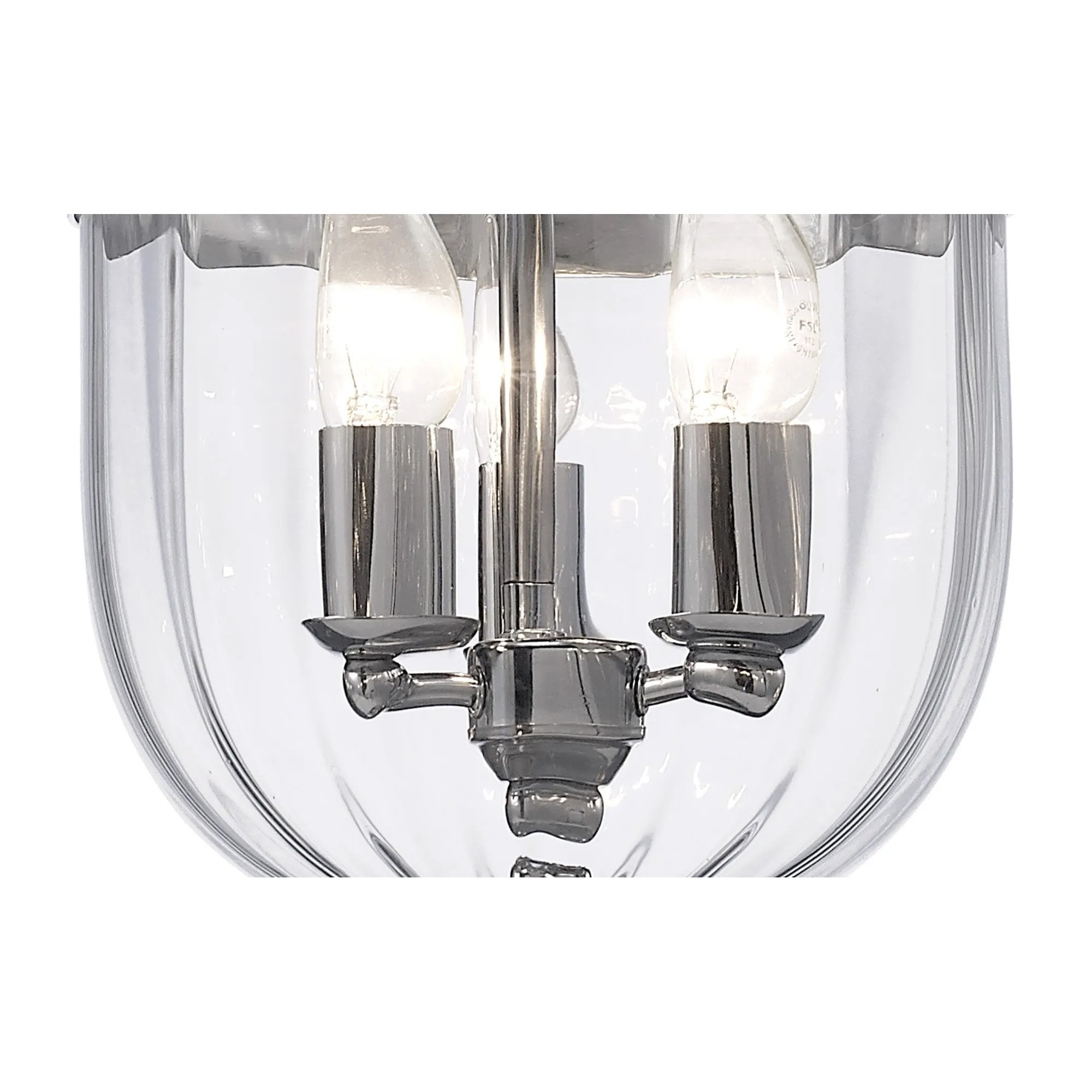 IL31072 Aubrey 3 Light Polished Chrome Ceiling Pendant
