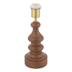 Laura Ashley Millbrook Table Lamp Dark Wood and Industrial Brass Base Only LA3756660-Q