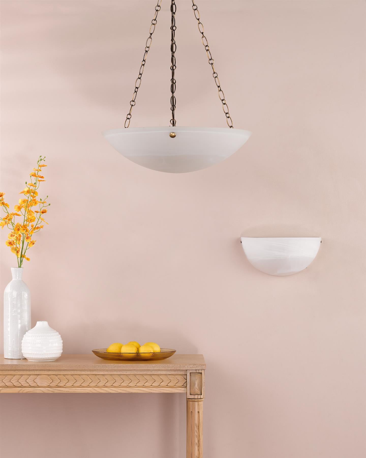 Keita 3 Light Ceiling Pendnat Light In Bronze with Glass KEI0363