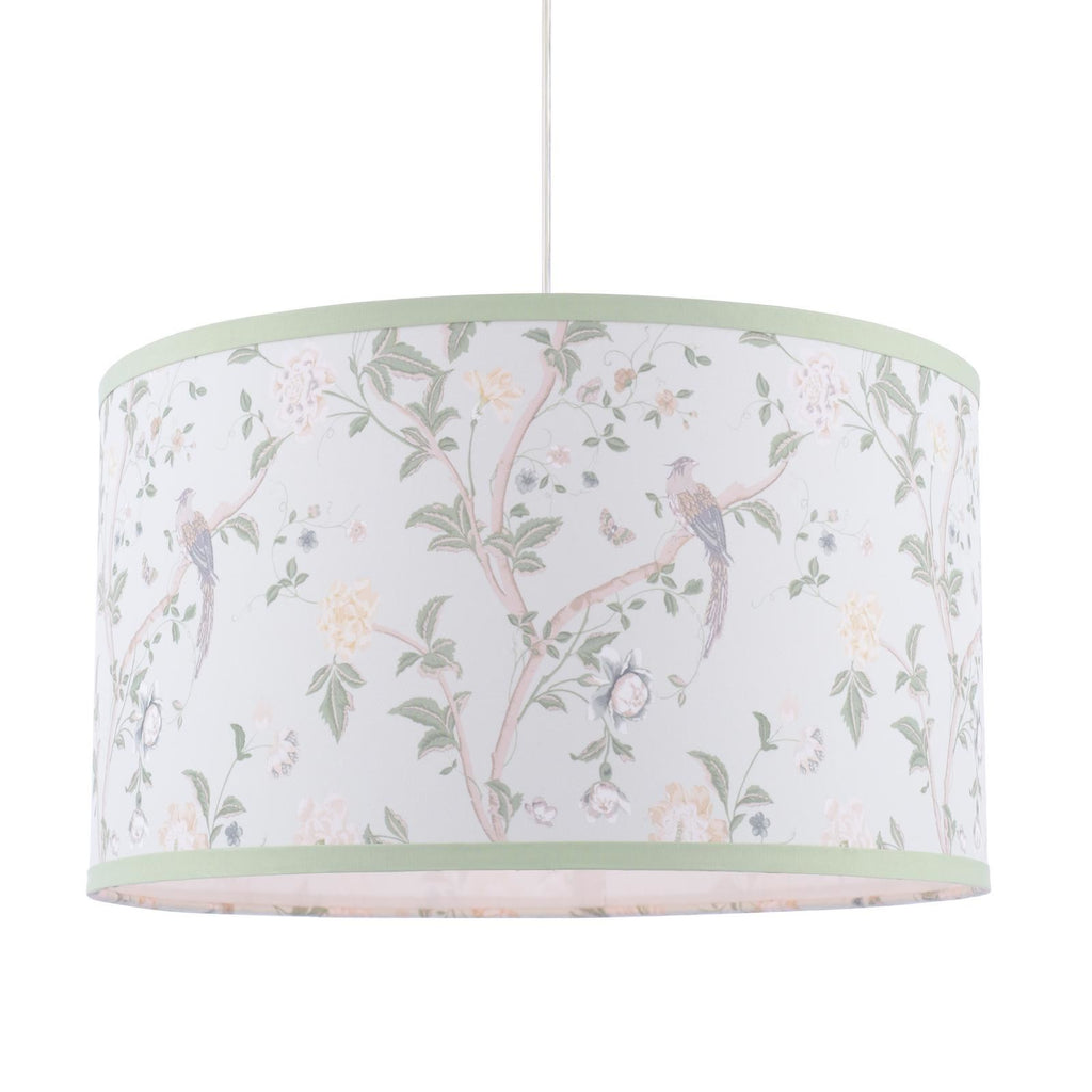 Laura Ashley Summer Palace Eau De Nil Green Cotton Drum Shade 38cm LA3756681-Q