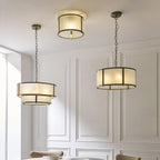Ridgeton 5 Light Tiered Ceiligng Pendnat In Antique Brass With Frosted Glass 119459