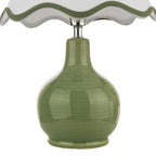 Laura Ashley Bramhope Table Lamp Green Ceramic With Shade LA3756668-Q