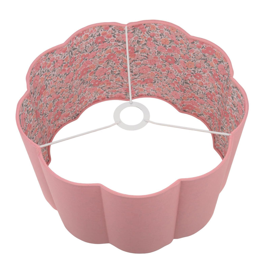 Laura Ashley Loveston Pink Cotton Scalloped Shade 38cm LA3756680-Q