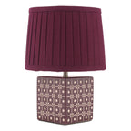 Laura Ashley Claudina Table Lamp Purple Ceramic and Antique Brass With Shade LA3756670-Q