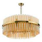 Dar Gold Imani 16 Light Pendant Natural Brass and Champagne Glass IMA1635