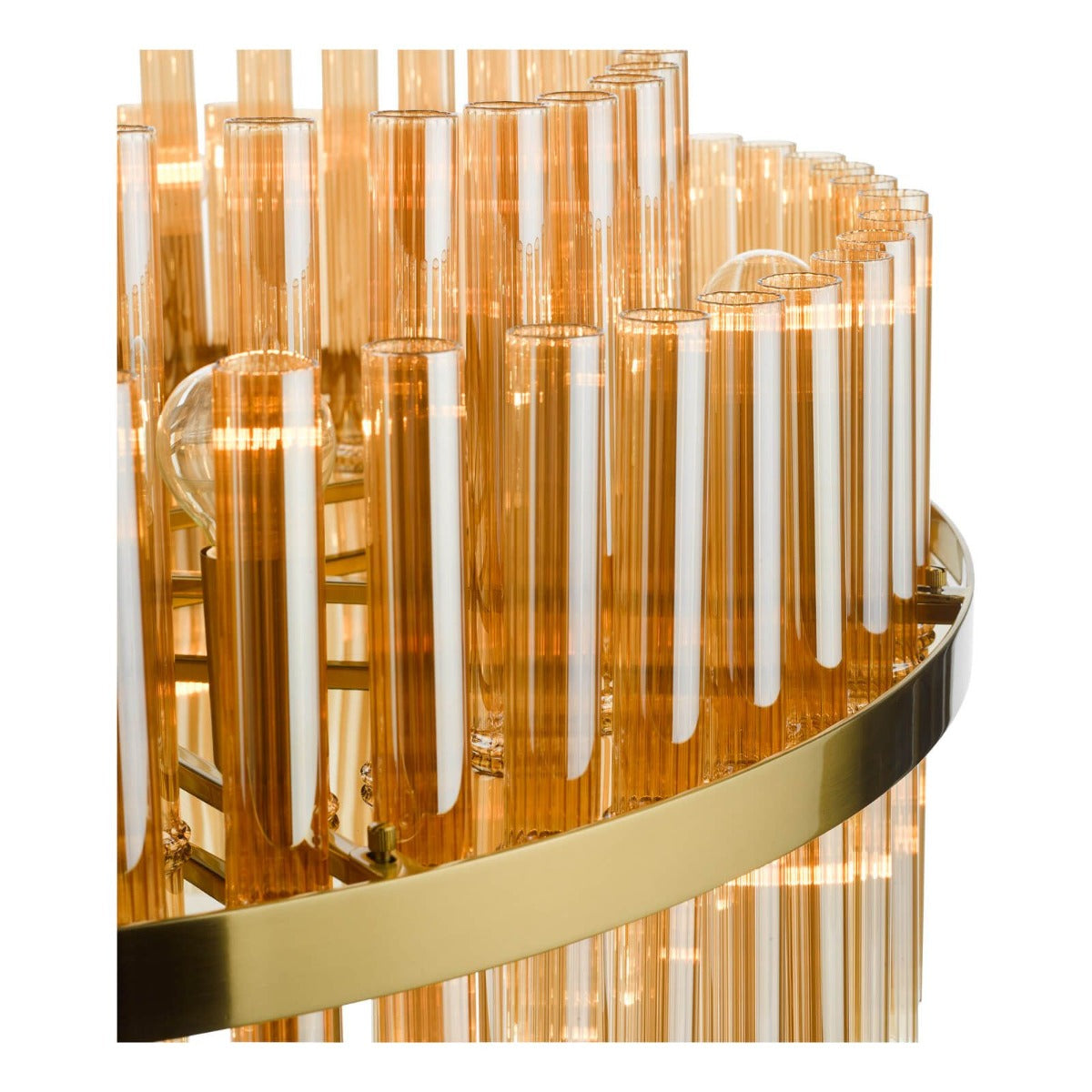 Dar Gold Imani 16 Light Pendant Natural Brass and Champagne Glass IMA1635