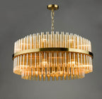 Dar Gold Imani 16 Light Pendant Natural Brass and Champagne Glass IMA1635