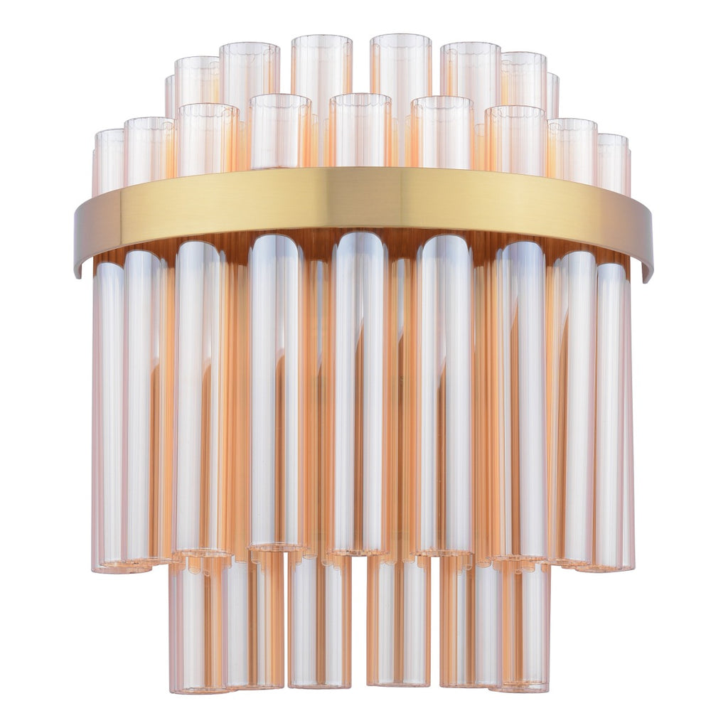 Imani 2 Light Wall Light Natural Brass and Champagne Glass IMA0935
