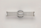 Pillar Up And Down 2 Light Bathroom Wall Light In Polished Nickel And Clear Glass Rods IP44 E14