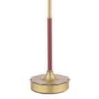Laura Ashley Denwick Table Lamp Matt Antique Brass and Satin Red With Shade LA3756675-Q