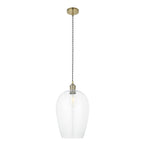 Camden Large Ceiling Pendnat Light In Antique Brass Finish 100658