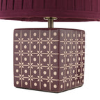 Laura Ashley Claudina Table Lamp Purple Ceramic and Antique Brass With Shade LA3756670-Q
