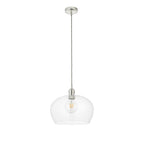 Camden Medium Shallow Ceiling Pendnat Light In Bright Nickel Finish 102677