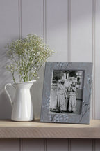 Laura Ashley Pussywillow Photo Frame Grey Ceramic 5" x 7" LA3756695-Q