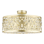 Laura Ashley Tilbrook 4 Light Flush Matt Champagne and Crystal LA3756653-Q