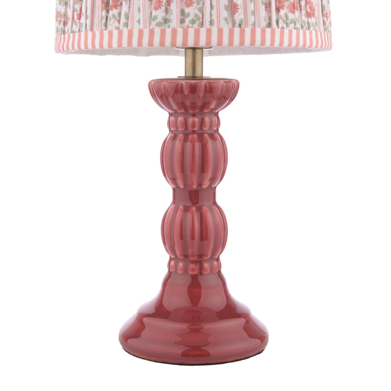 Laura Ashley Kelbrook Table Lamp Red Ceramic and Matt Antique Brass With Shade LA3756671-Q
