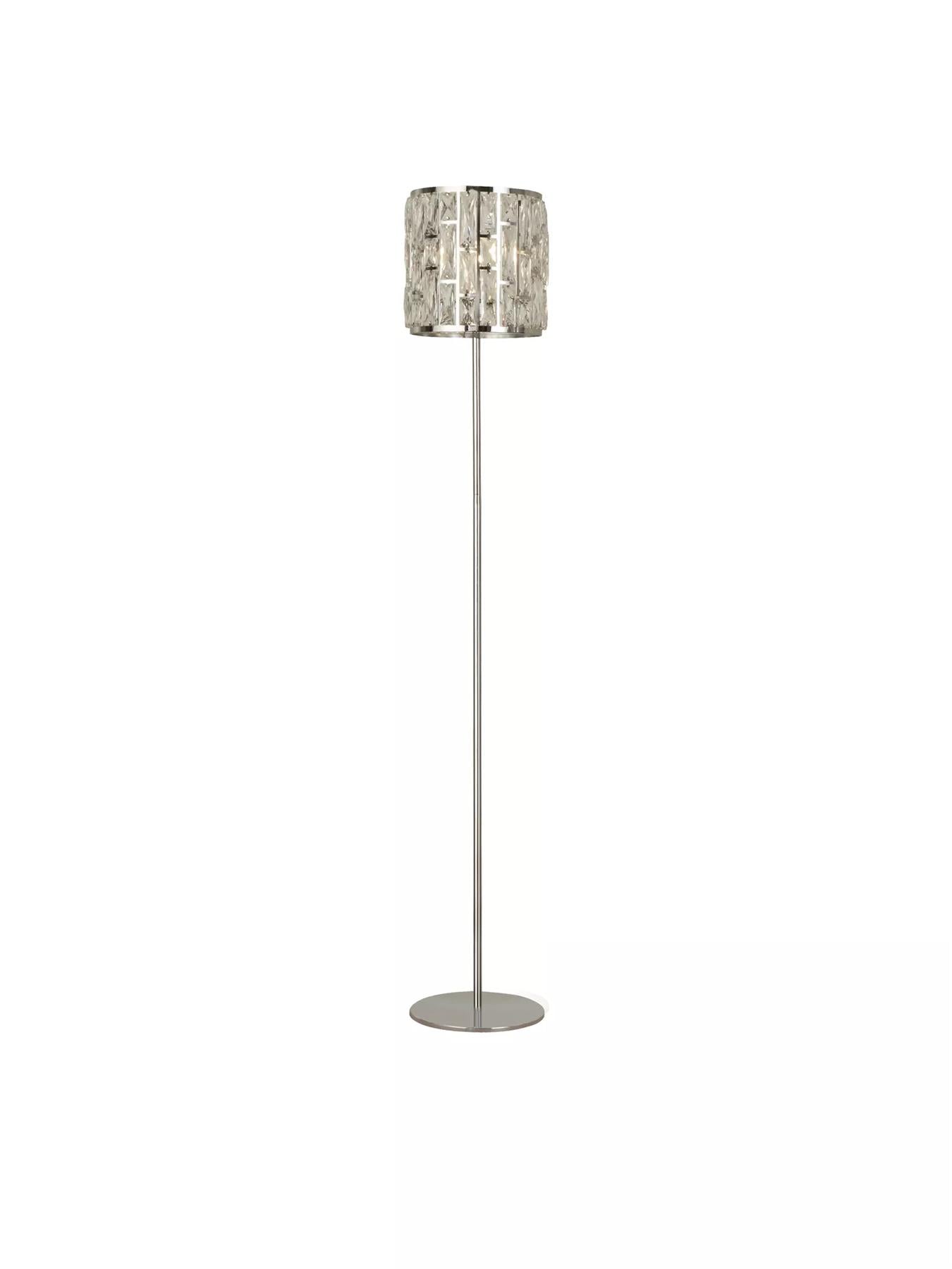 Bijou Floor Lamp In Chrome Finish With Crystal Glass 6589CC