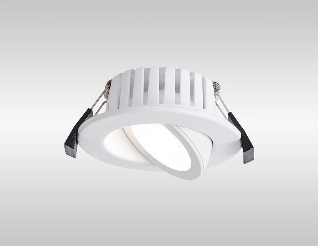 Oslo Dimmable Colour Changing Tilted LED Downlight In White