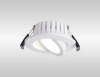 Oslo Dimmable Colour Changing Tilted LED Downlight In White