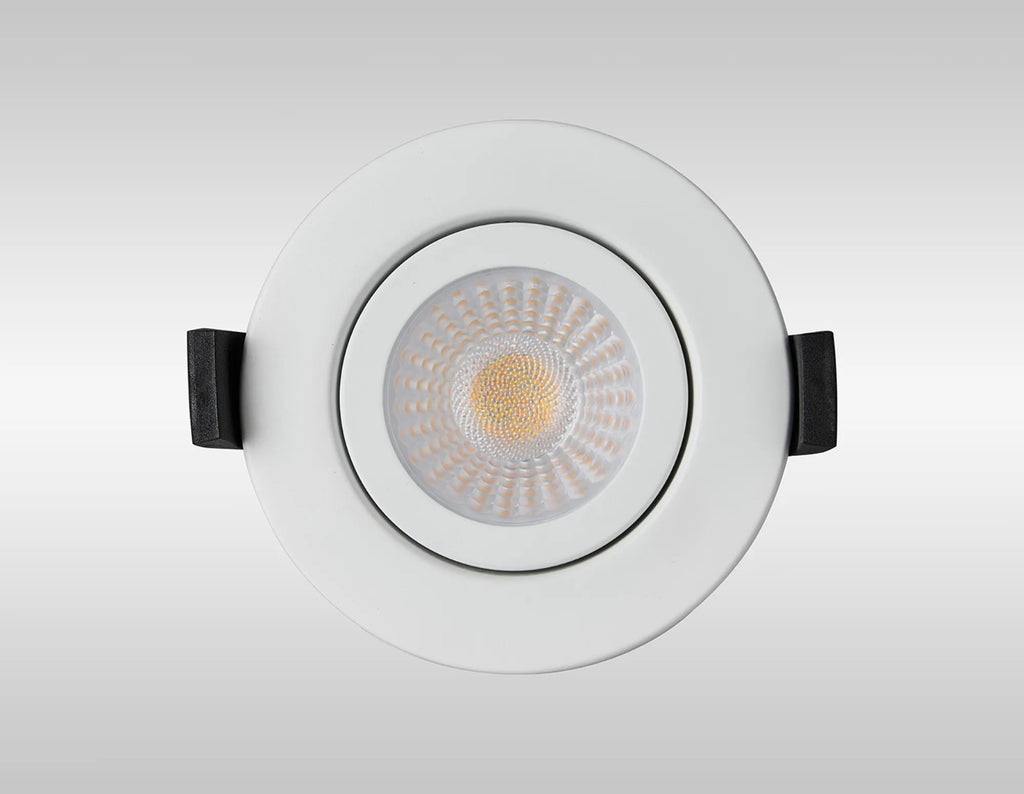 Oslo Dimmable Colour Changing Tilted LED Downlight In White