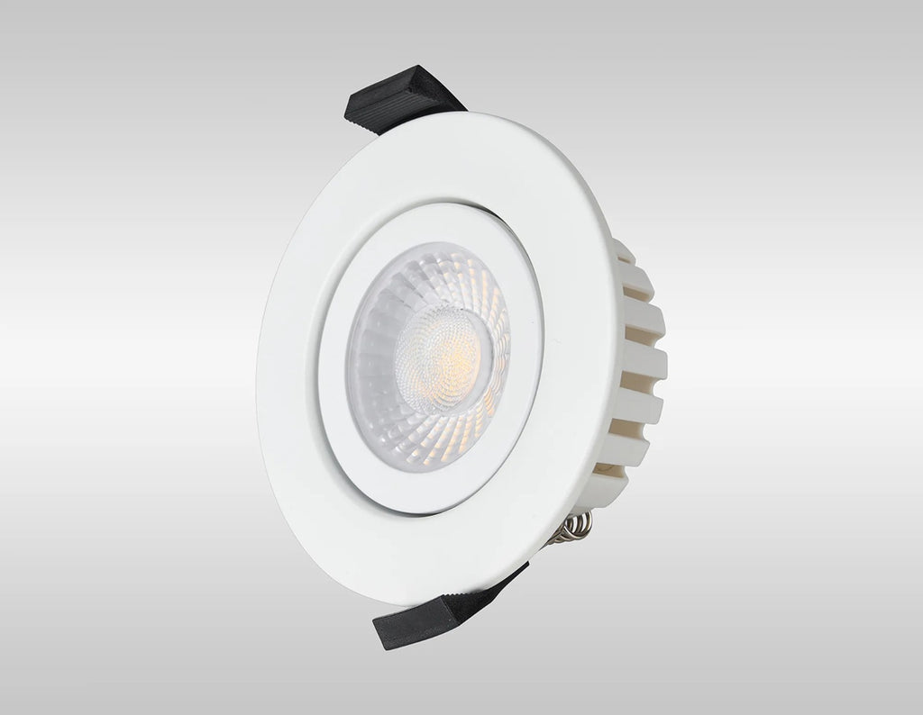 Oslo Dimmable Colour Changing Tilted LED Downlight In White