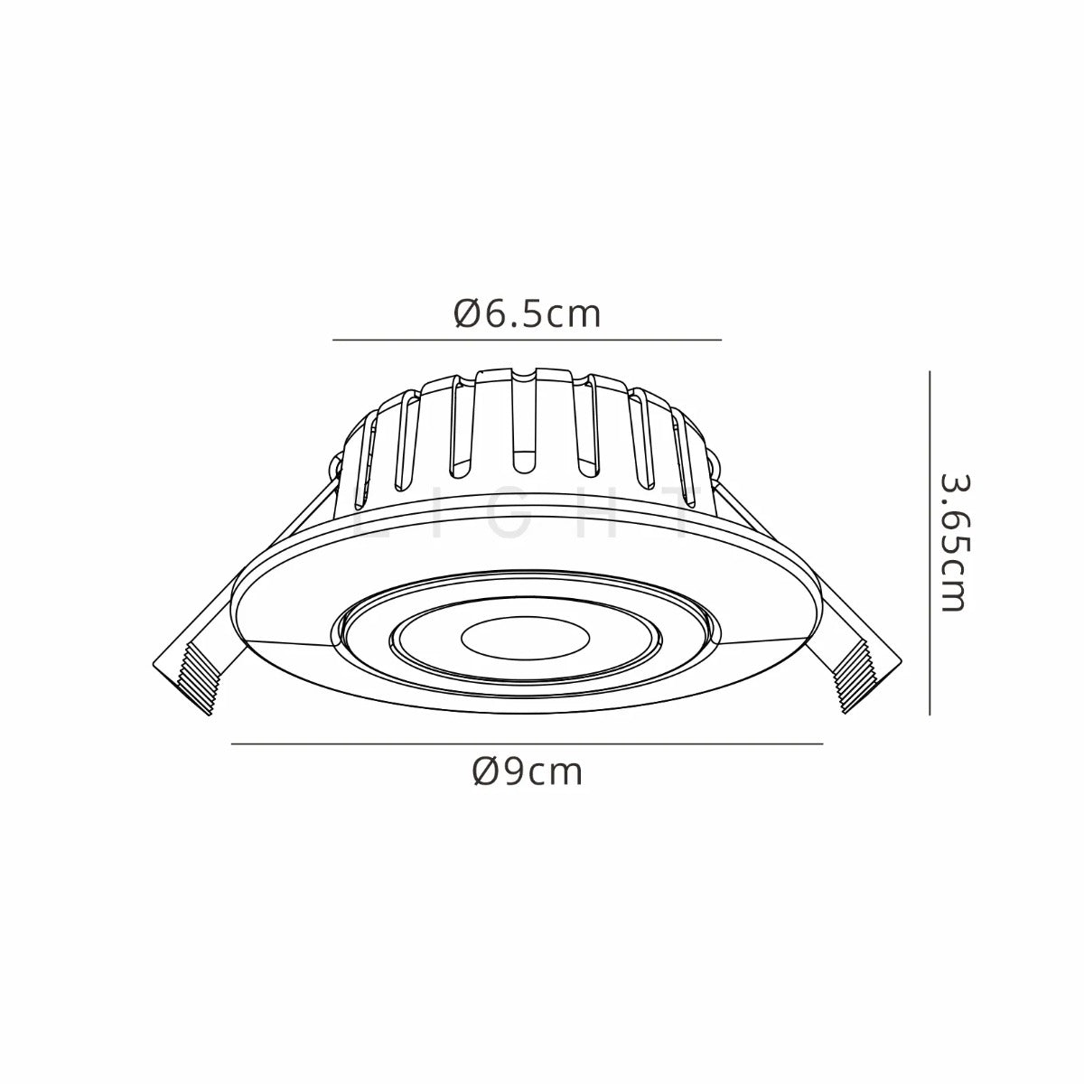Oslo Dimmable Colour Changing Tilted LED Downlight In White