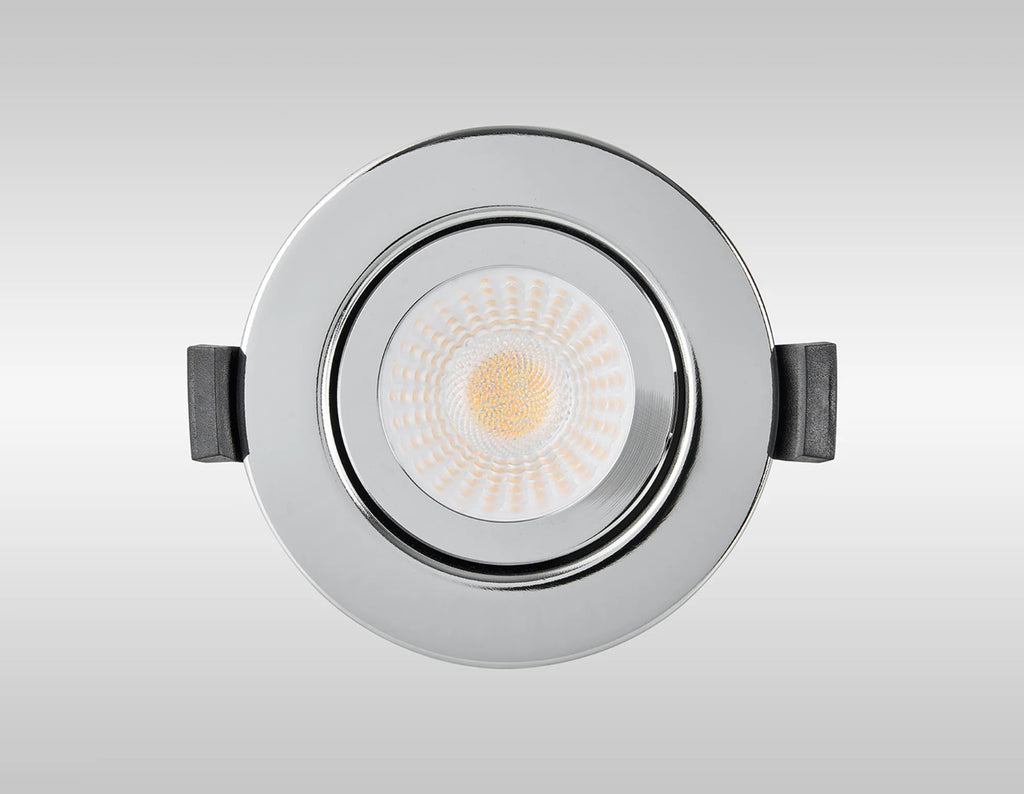 Oslo Dimmable Colour Changing Tilted LED Downlight In Chrome