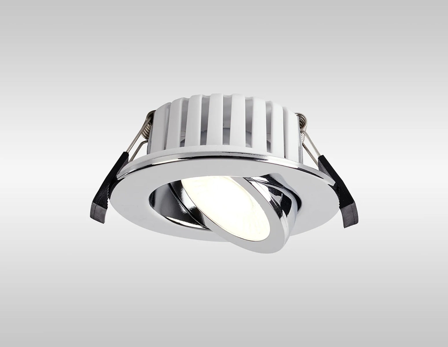 Oslo Dimmable Colour Changing Tilted LED Downlight In Chrome