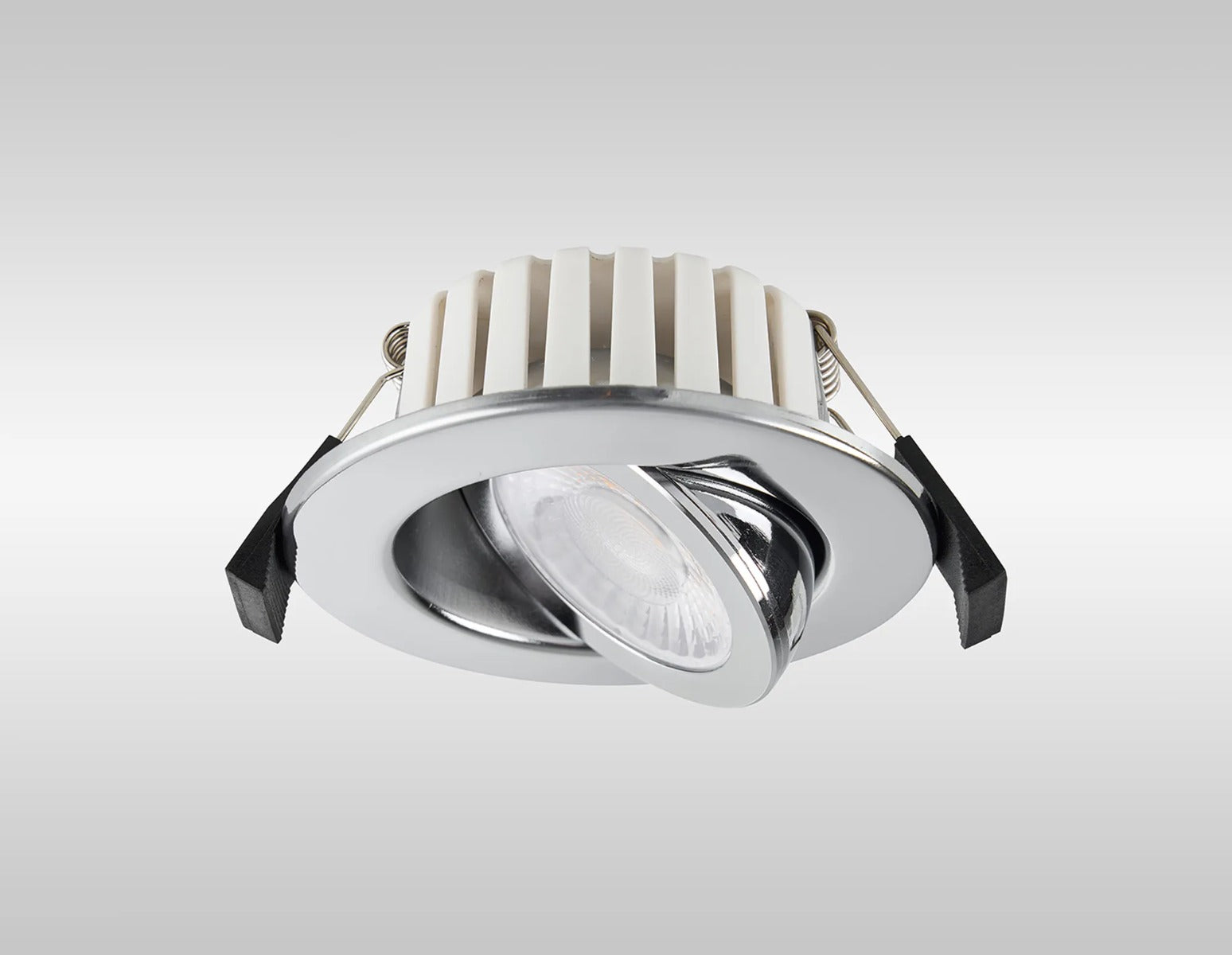 Oslo Dimmable Colour Changing Tilted LED Downlight In Chrome
