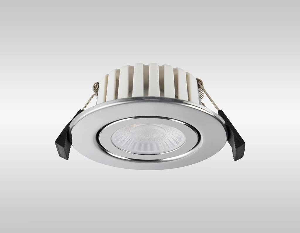 Oslo Dimmable Colour Changing Tilted LED Downlight In Chrome