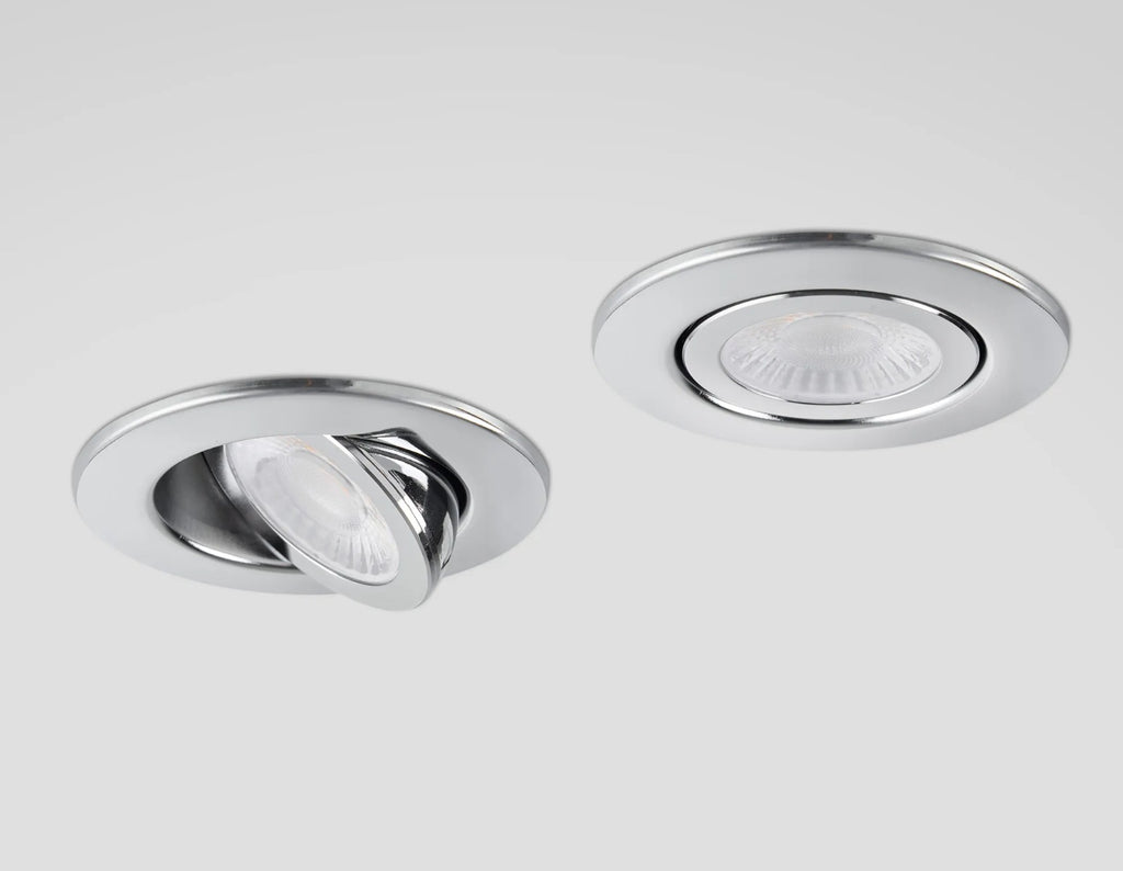 Oslo Dimmable Colour Changing Tilted LED Downlight In Chrome