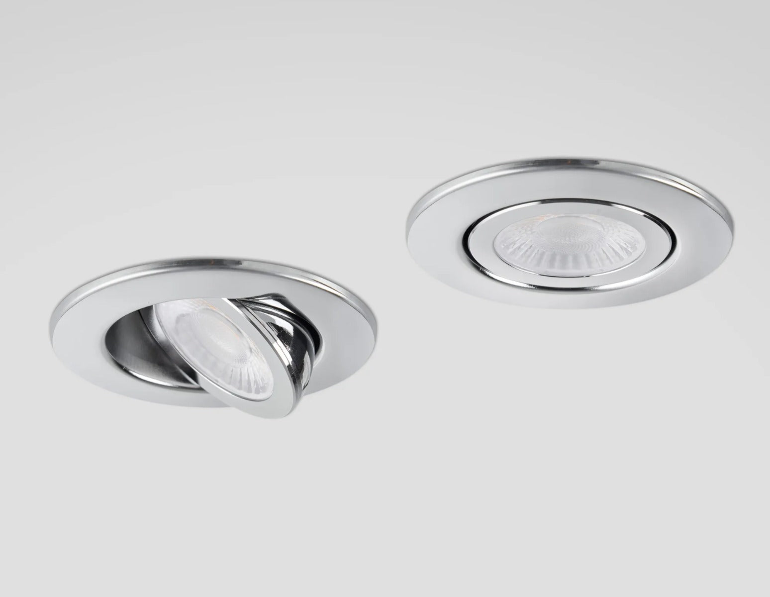 Oslo Dimmable Colour Changing Tilted LED Downlight In Chrome
