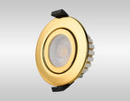 Oslo Dimmable Colour Changing Tilted LED Downlight In Brass