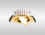 Oslo Dimmable Colour Changing Tilted LED Downlight In Brass