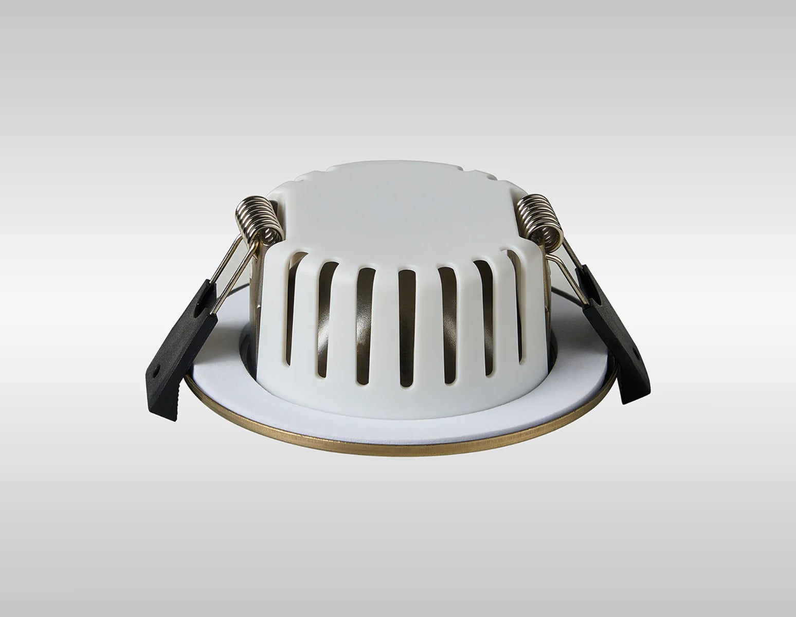 Dimmable Colour Changing Tilted LED Downlight In Antique Brass Finish IP65