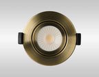 Dimmable Colour Changing Tilted LED Downlight In Antique Brass Finish IP65