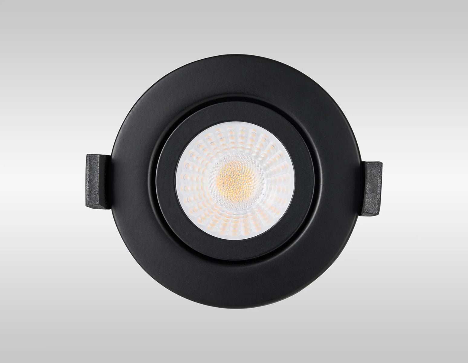 Oslo Dimmable Colour Changing Tilted LED Downlight In Black