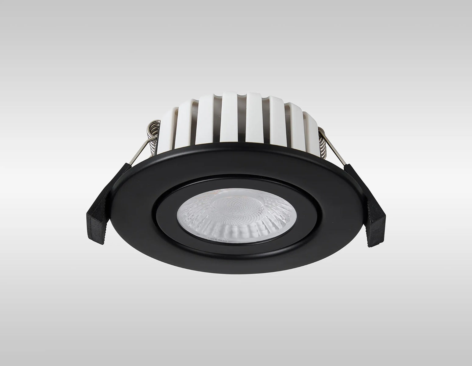 Oslo Dimmable Colour Changing Tilted LED Downlight In Black