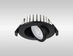 Oslo Dimmable Colour Changing Tilted LED Downlight In Black