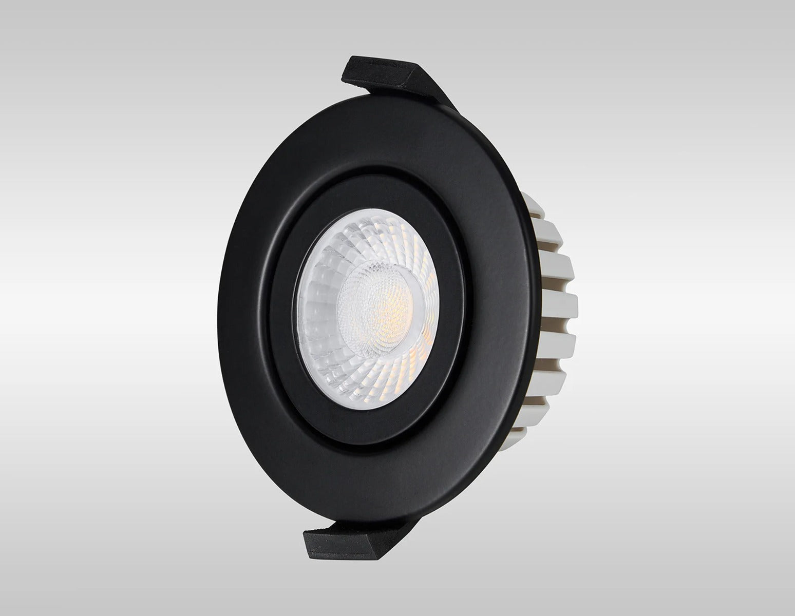 Oslo Dimmable Colour Changing Tilted LED Downlight In Black