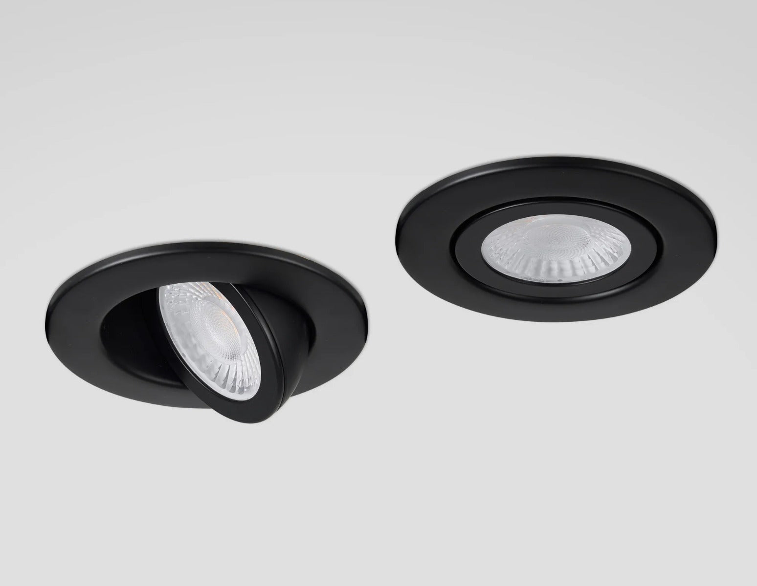 Oslo Dimmable Colour Changing Tilted LED Downlight In Black