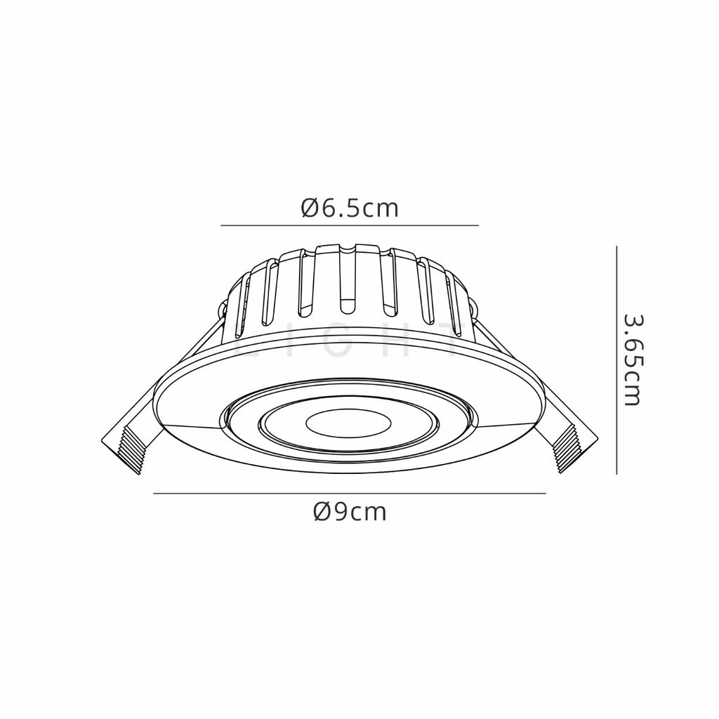 Oslo Dimmable Colour Changing Tilted LED Downlight In Black