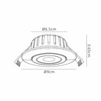 Oslo Dimmable Colour Changing Tilted LED Downlight In Black