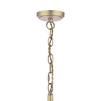 Laura Ashley Hilcote 5 Light Armed Pendant Matt Antique Brass and Glass LA3756650-Q