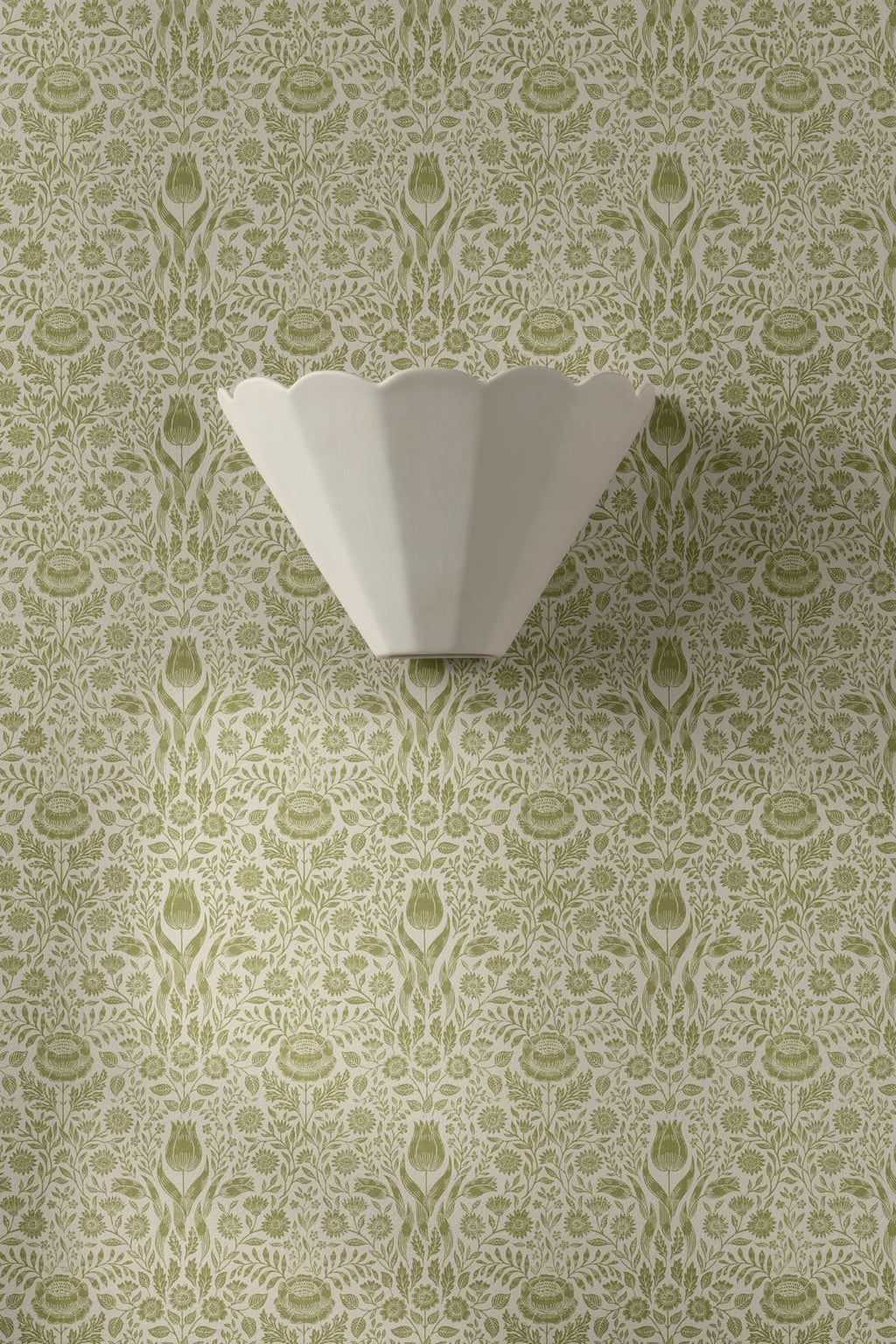 Laura Ashley Scallop Wall Washer White Ceramic LA3756707-Q