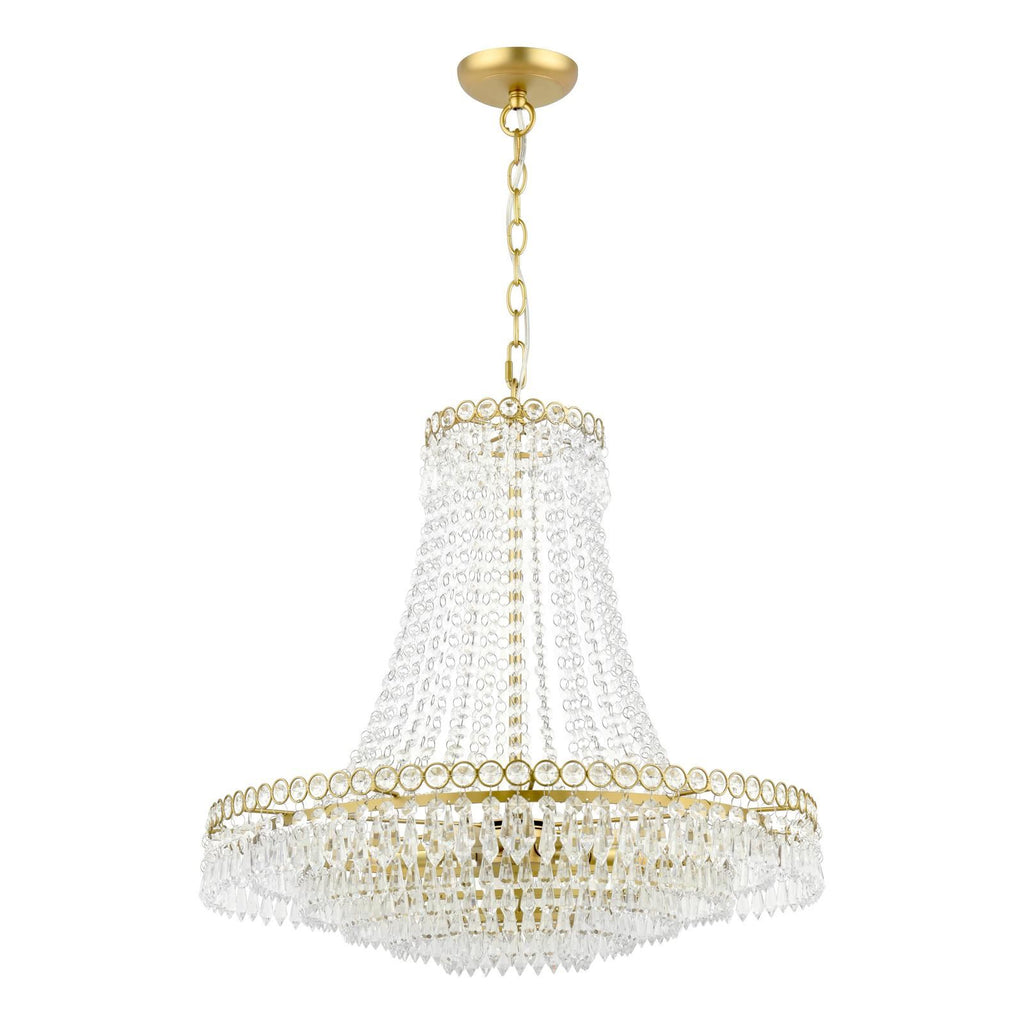 Enid 5 Light Grande Chandelier Glass and Matt Antique Brass LA3756711-Q