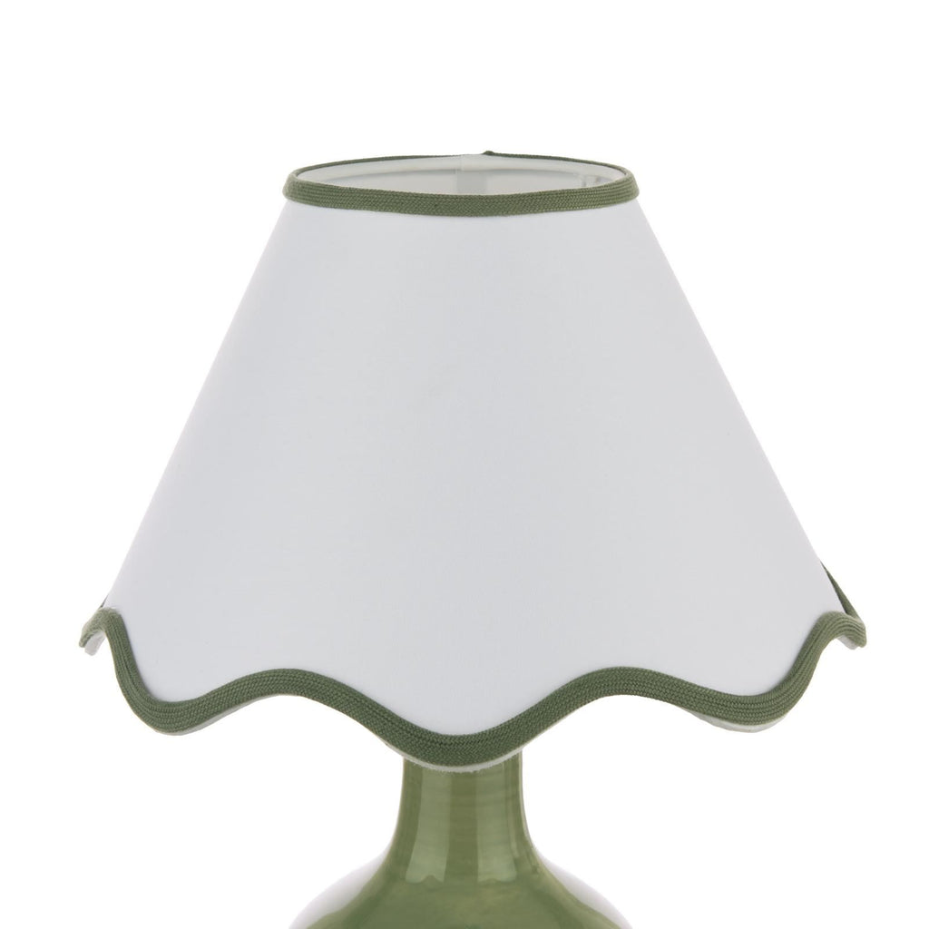 Laura Ashley Bramhope Table Lamp Green Ceramic With Shade LA3756668-Q
